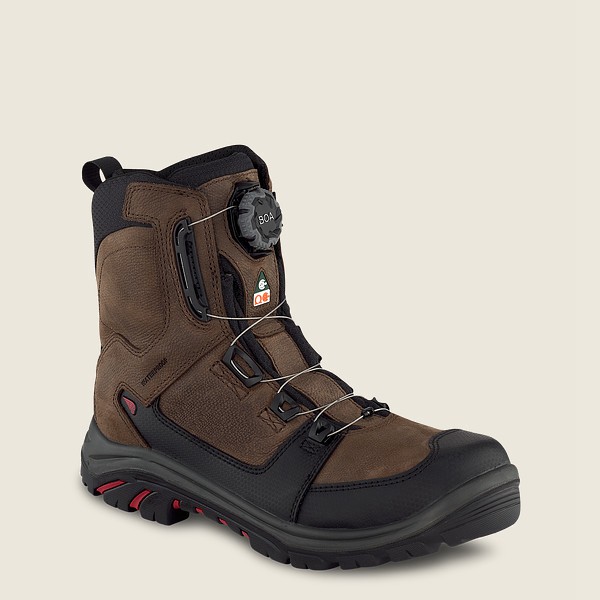 Safety Støvler Herre - Red Wing Trades - 8-Inch Boa® Waterproof Csa Toe - Brune/Sort - ERSWFY-596